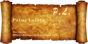 Palay Lolita névjegykártya